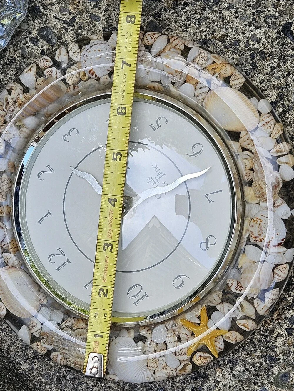 Sands Of Time Seashell Clock